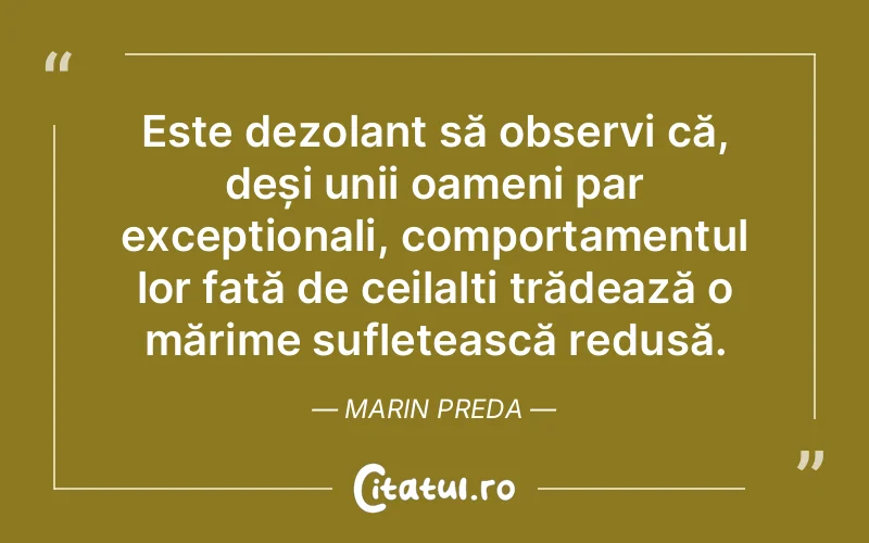 Citat Marin Preda - citate triste