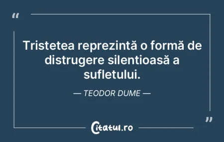 Tristețea reprezintă o formă de distr... Tristețea reprezintă o formă de distr...