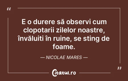 E o durere să observi cum clopotarii zi... E o durere să observi cum clopotarii zi...