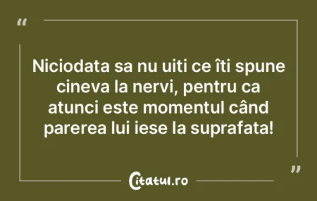 Niciodata sa nu uiti ce îti spune cinev... Niciodata sa nu uiti ce îti spune cinev...