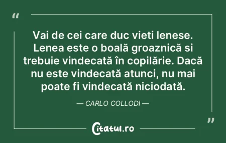 Vai de cei care duc vieți leneșe. Lene... Vai de cei care duc vieți leneșe. Lene...