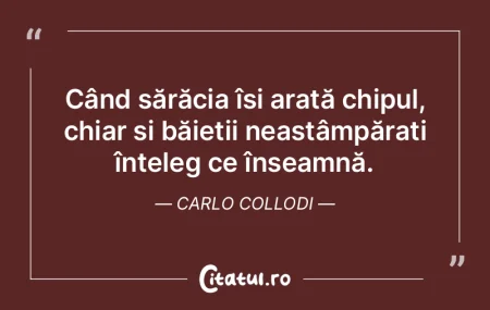 Când sărăcia își arată chipul, chi...