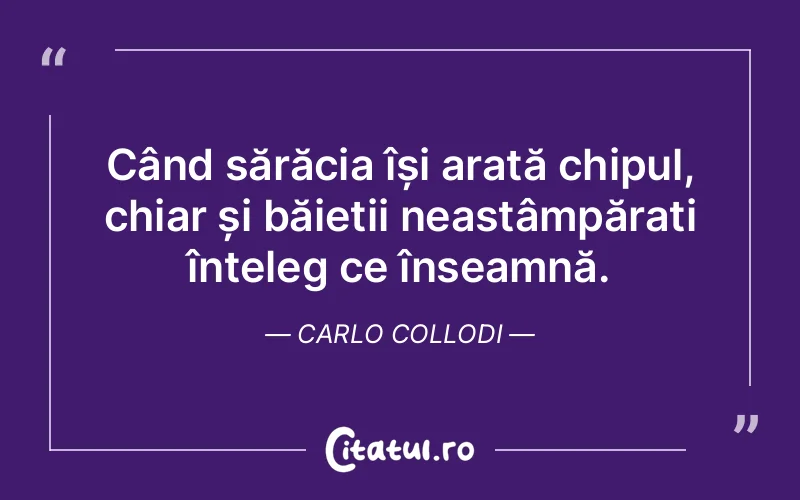 Citat Carlo Collodi - citate triste