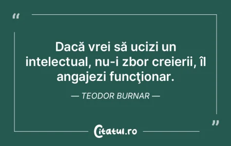 Dacă vrei să ucizi un intelectual, nu-...