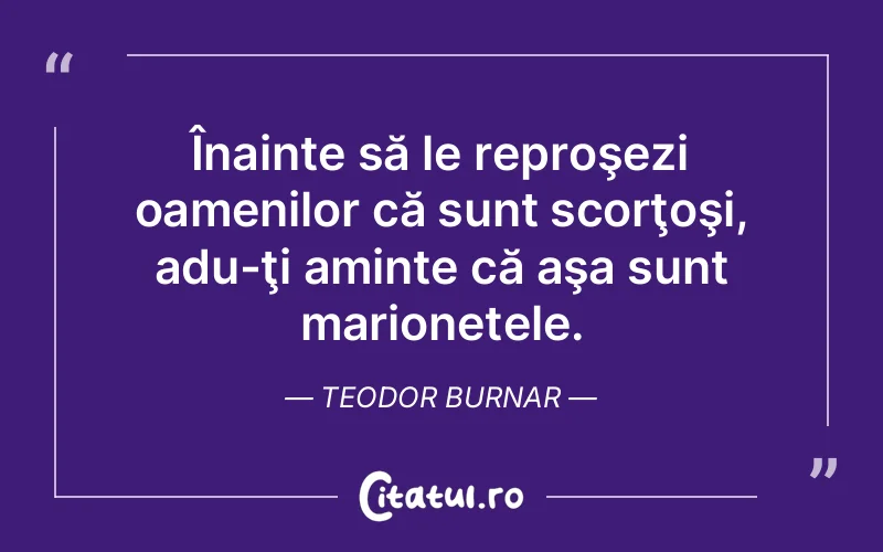 Citat Teodor Burnar - citate triste