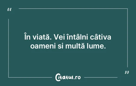 În viață. Vei întâlni câțiva oame... În viață. Vei întâlni câțiva oame...