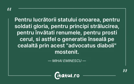 Pentru lucrătorii statului onoarea, pen...