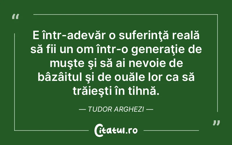 Citat Tudor Arghezi - citate triste