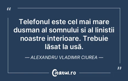 Telefonul este cel mai mare dușman al s... Telefonul este cel mai mare dușman al s...