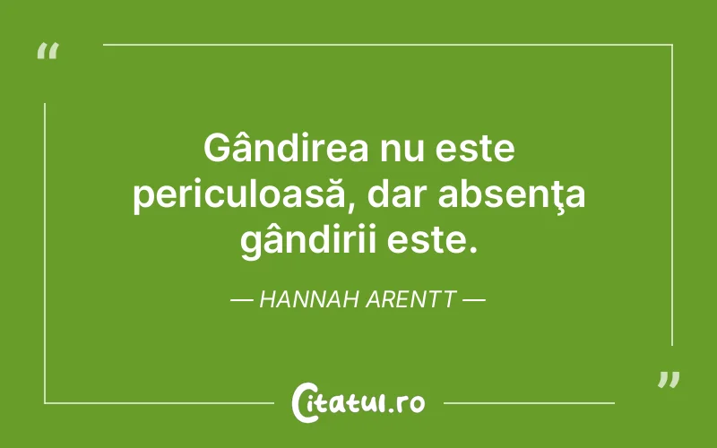 Citat Hannah Arentt - citate triste