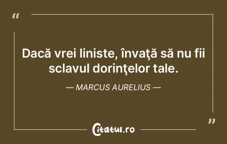 Dacă vrei liniște, învaţă să nu fi...