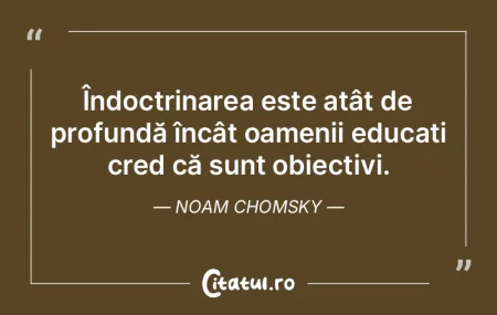 ÃŽndoctrinarea este atât de profundă Ã... ÃŽndoctrinarea este atât de profundă Ã...