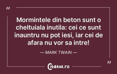 Mormintele din beton sunt o cheltuiala i... Mormintele din beton sunt o cheltuiala i...