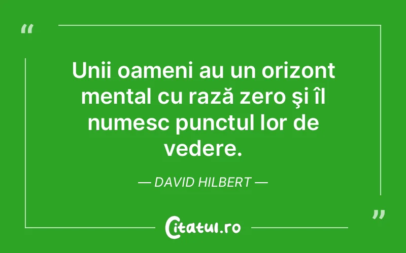 Citat David Hilbert - citate triste