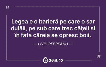 Legea e o barieră pe care o sar dulăii...