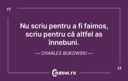 Nu scriu pentru a fi faimos, scriu pentr... Nu scriu pentru a fi faimos, scriu pentr...