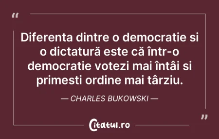 Diferența dintre o democrație și o di... Diferența dintre o democrație și o di...