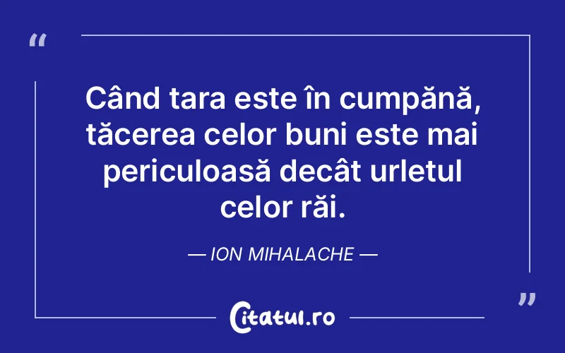 Citat Ion Mihalache - citate triste