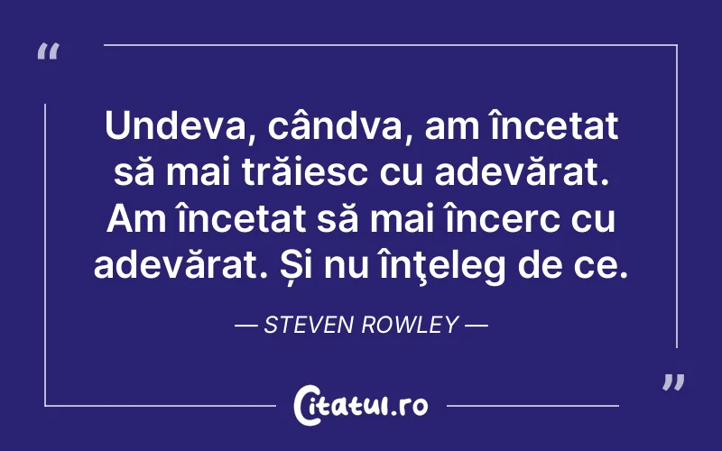 Citat Steven Rowley - citate triste