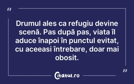Drumul ales ca refugiu devine scenă. Pa...