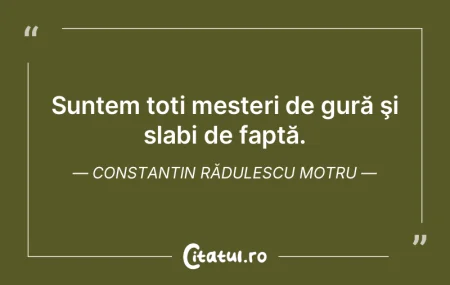 Suntem toți mesteri de gură şi slabi ... Suntem toți mesteri de gură şi slabi ...