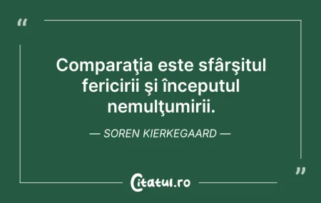 Citeste si: Comparaţia este sfârşitul fericirii şi î...