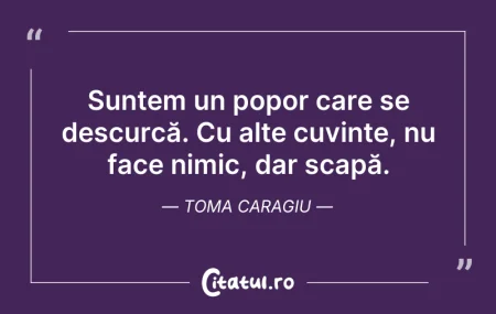 Citeste si: Suntem un popor care se descurcă. Cu alt...