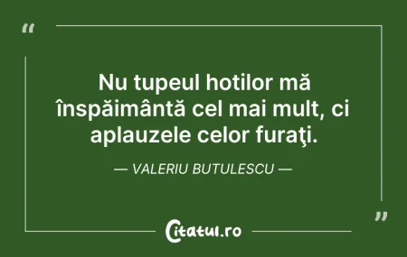 Nu tupeul hoților mă înspăimântă cel mai... Citeste si: Nu tupeul hoților mă înspăimântă cel mai...