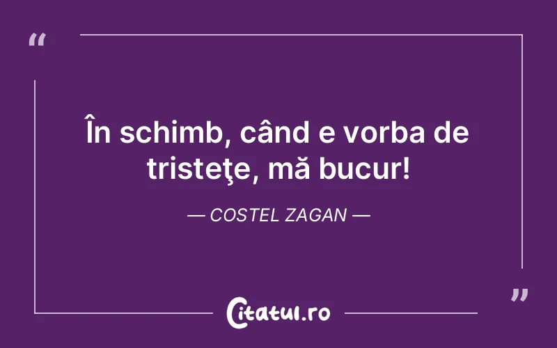 Citat Costel Zagan - citate triste