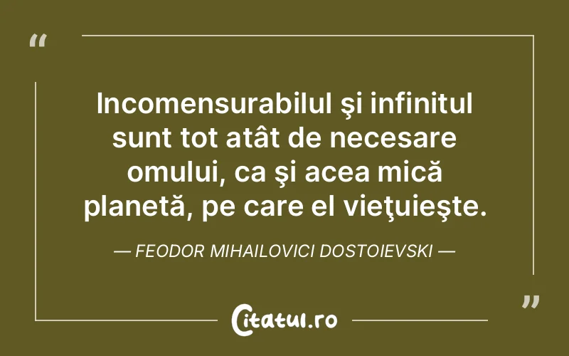 Citat Feodor Mihailovici Dostoievski - citate viata