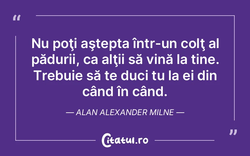 Citat Alan Alexander Milne - citate viata