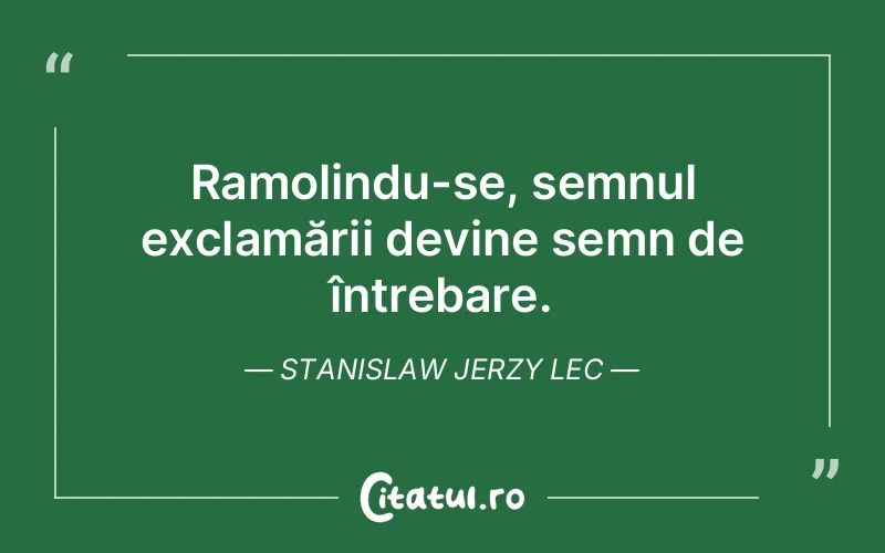 Citat Stanislaw Jerzy Lec - citate viata