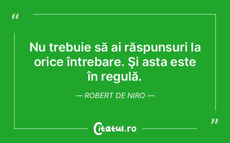 Citat Robert De Niro - citate viata