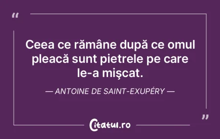 Aş pleca acolo unde se aude liniștea �...