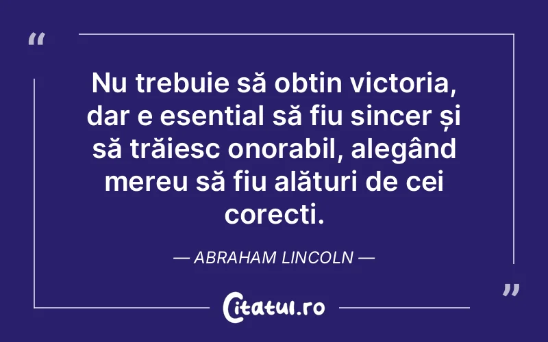 Citat Abraham Lincoln - citate viata