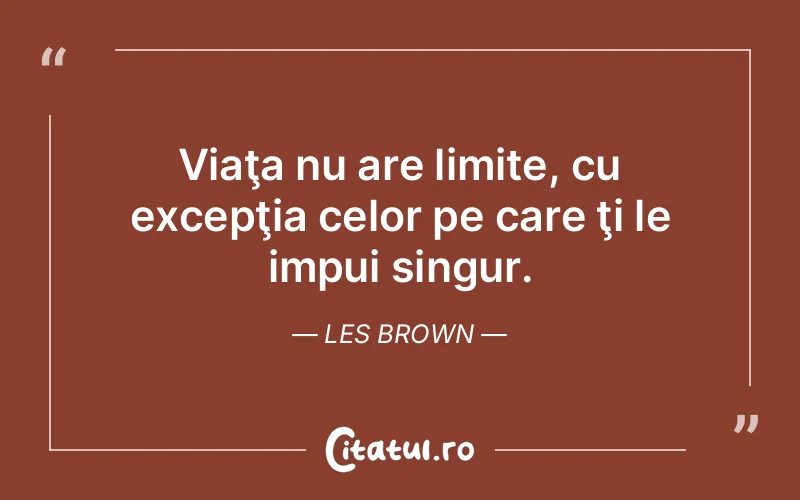 Citat Les Brown - citate viata
