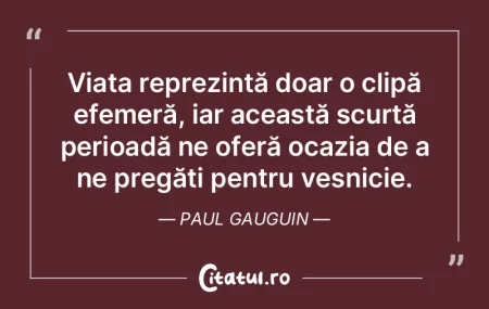Viața avansează precum un traseu care ...