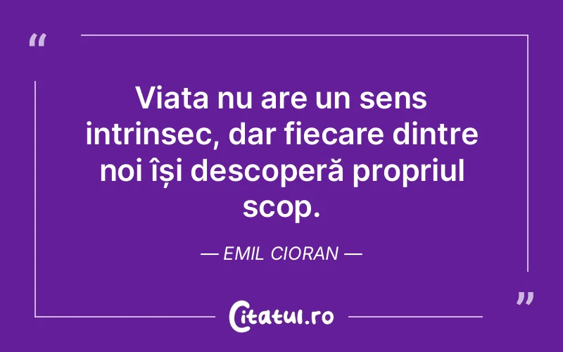 Citat Emil Cioran - citate viata