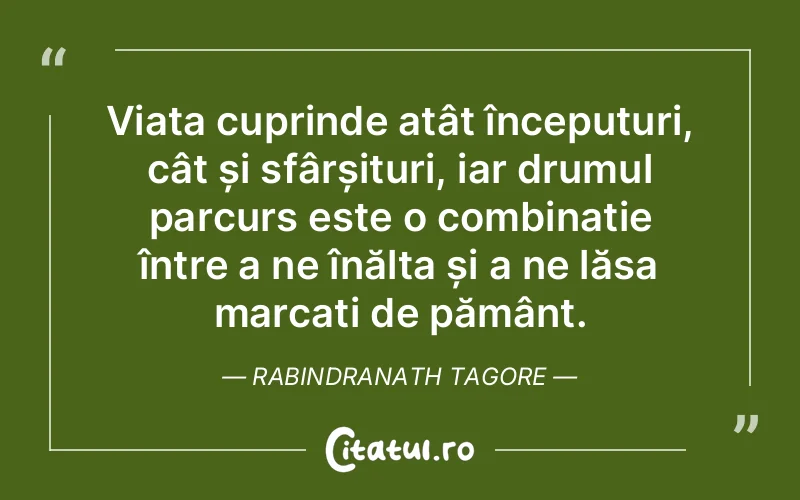 Citat Rabindranath Tagore - citate viata