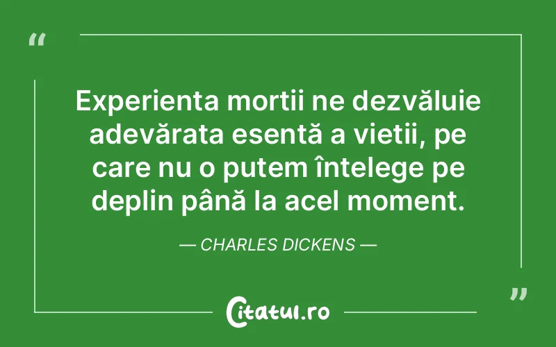 Citat Charles Dickens - citate viata