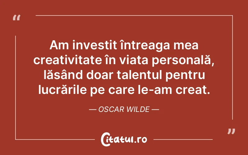 Citat Oscar Wilde - citate viata