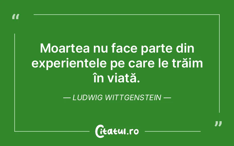 Citat Ludwig Wittgenstein - citate viata
