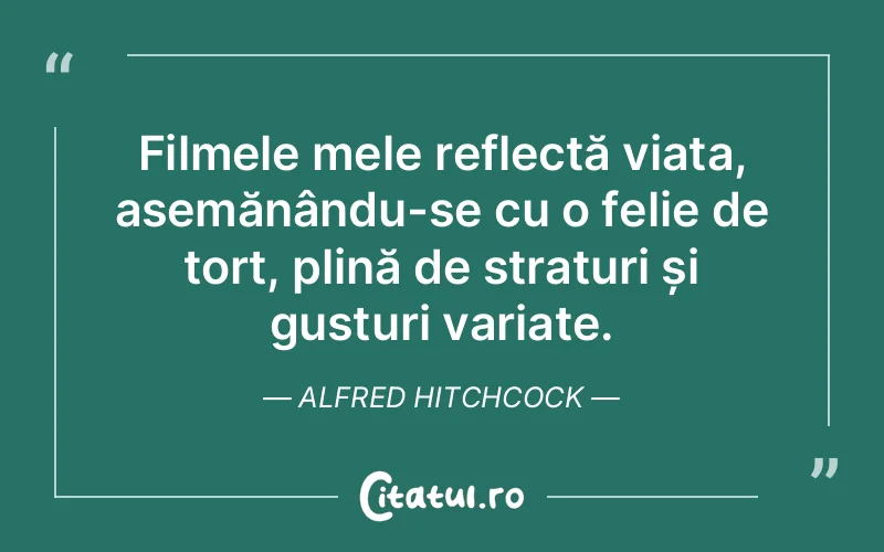 Citat Alfred Hitchcock - citate viata