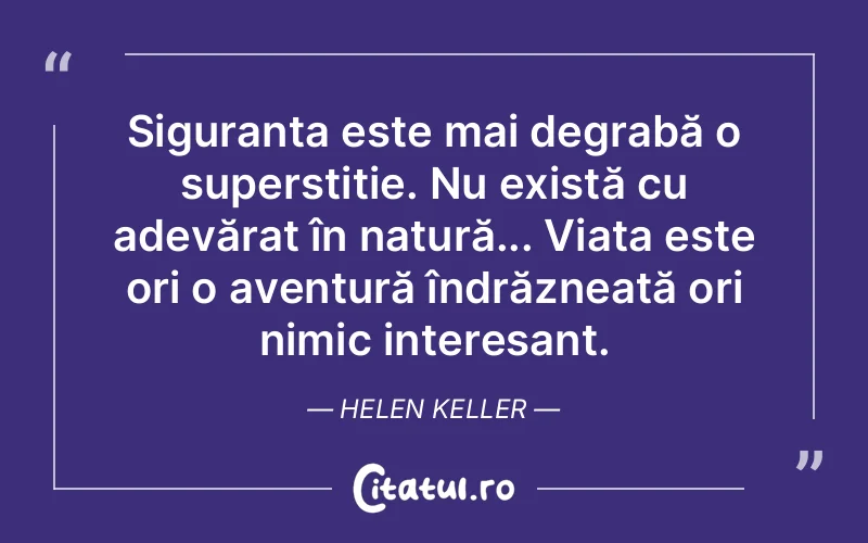 Citat Helen Keller - citate viata
