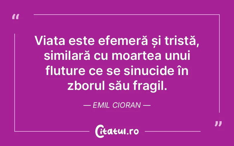 Citat Emil Cioran - citate viata