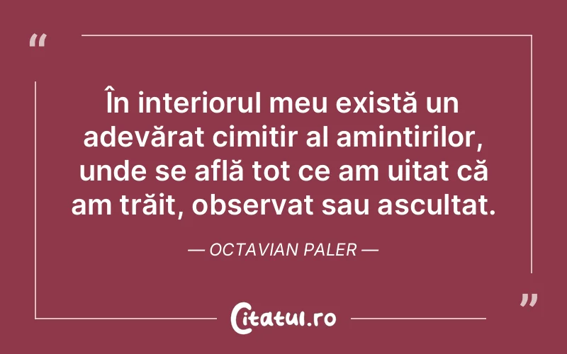 Citat Octavian Paler - citate viata