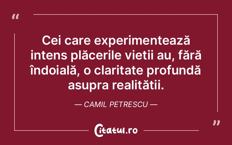 Citat Camil Petrescu - citate viata