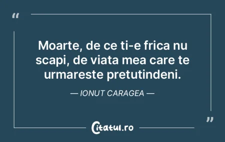 Nu cred în viața de apoi, așa că nu ... Nu cred în viața de apoi, așa că nu ...