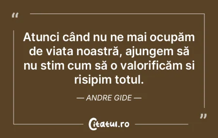 A trăi nu este o problemă în sine, ci...