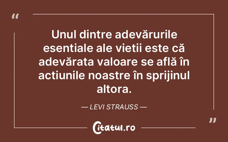 Citat Levi Strauss - citate viata